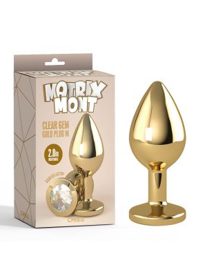 Butt Plug Clear Gem M