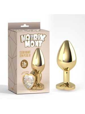 Butt Plug Clear Heart M