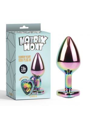 Butt Plug Rainbowe Heart M